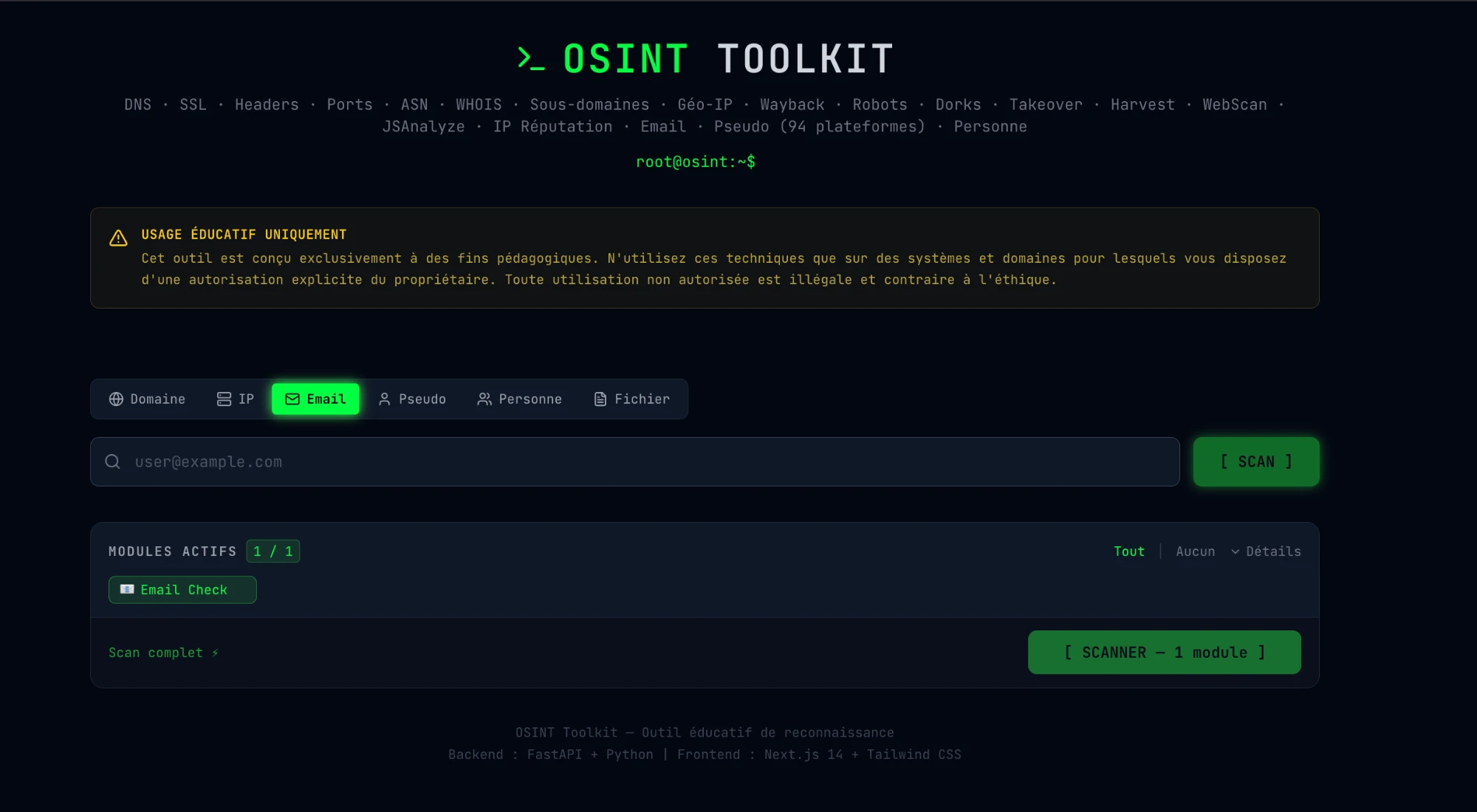 OSINT Toolkit screenshot 3